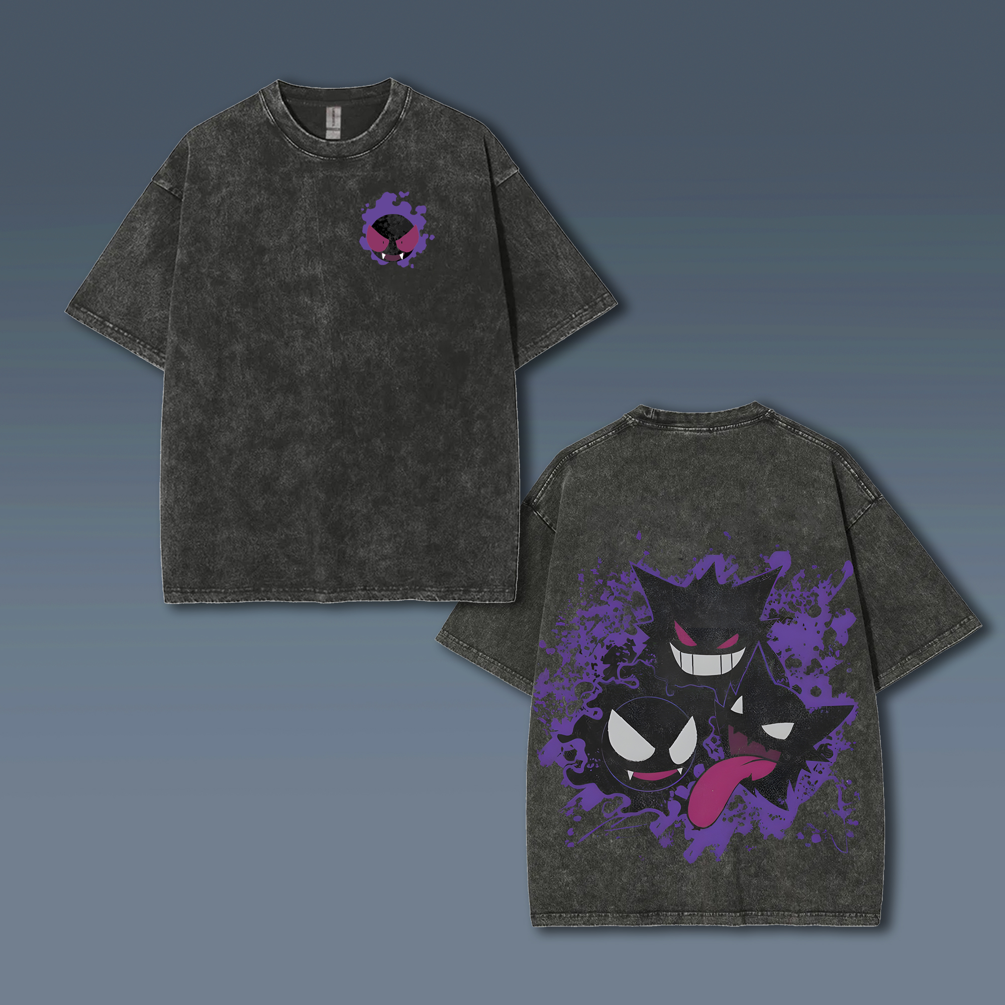 Unisex  Anime Style Vintage Washed T-Shirt-AnimeClothe