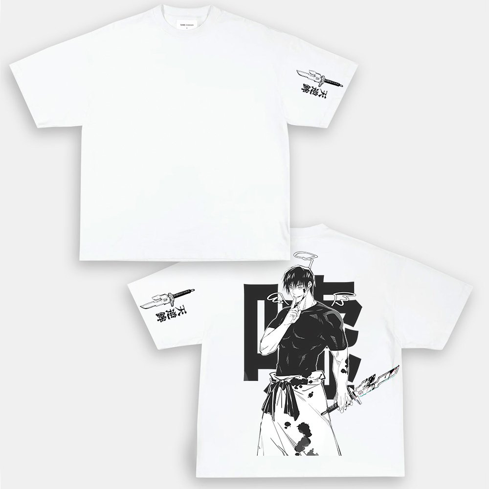 Oversized Unisex Anime Jujutsu Kaisen Print T-Shirt-AnimeClothe