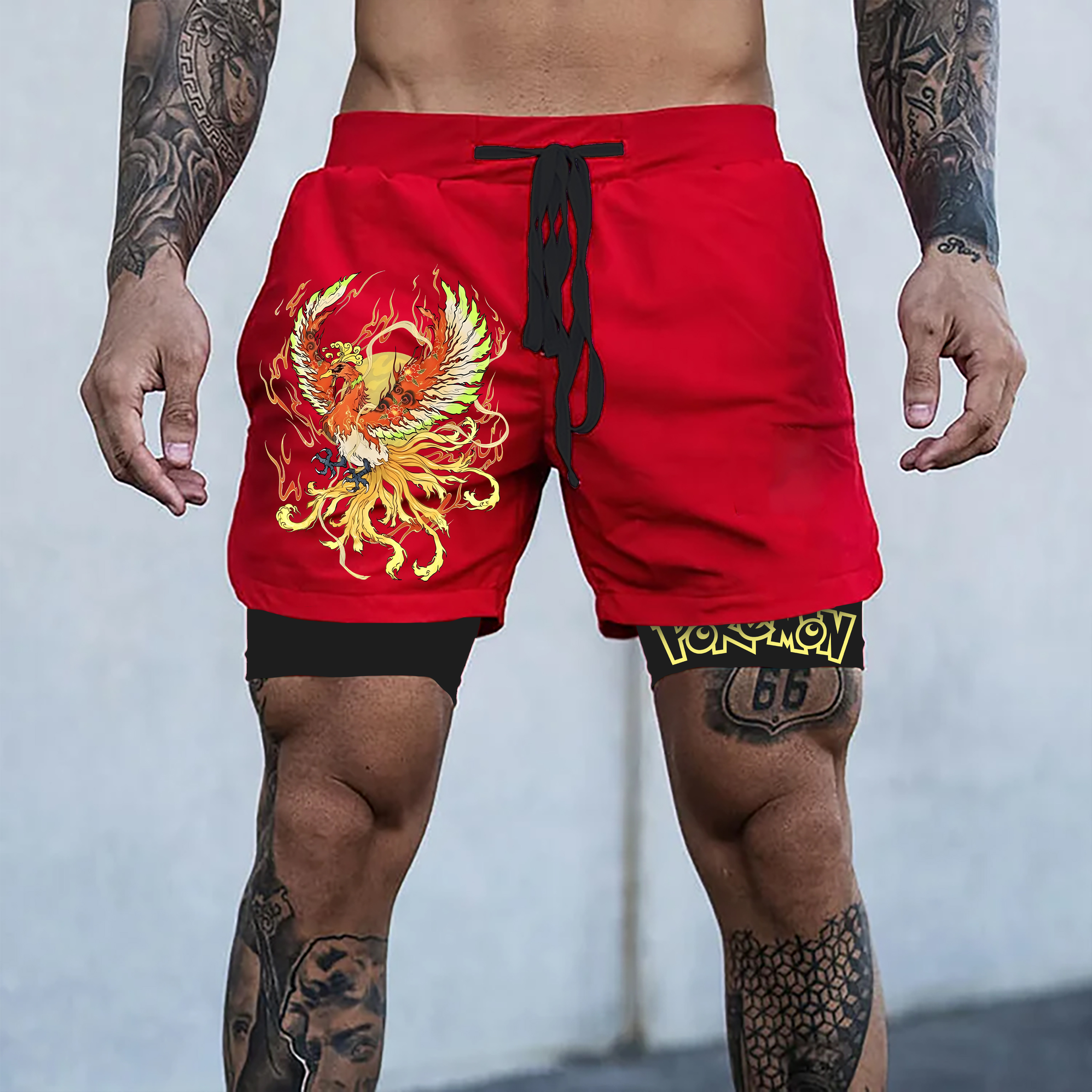 Unisex   Casual Anime Streetwear Shorts-AnimeClothe