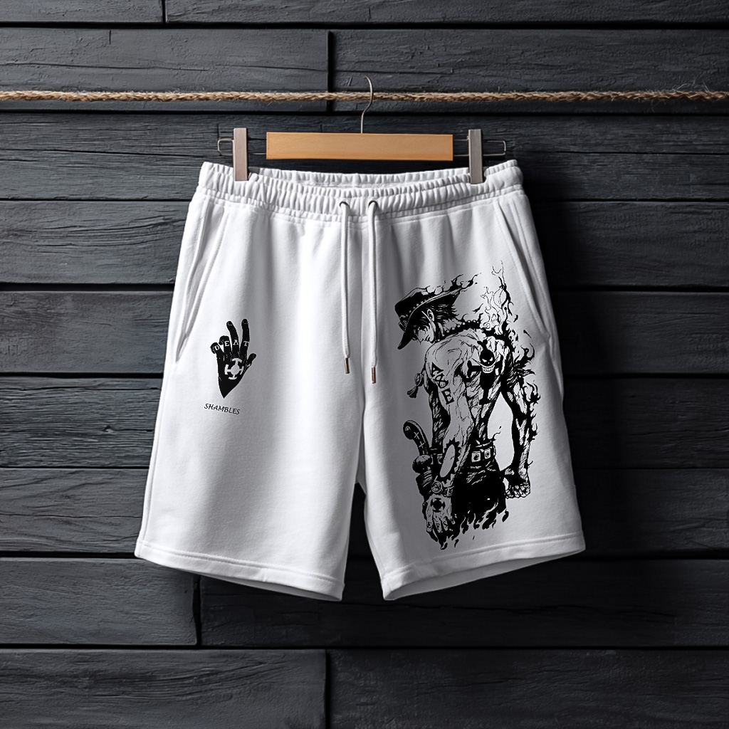 Stylish Graphic Print Shorts For Men-AnimeClothe