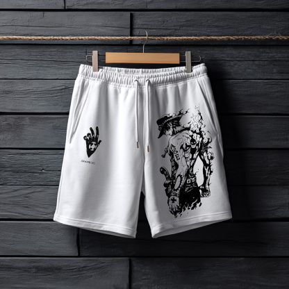 Stylish Graphic Print Shorts For Men-AnimeClothe
