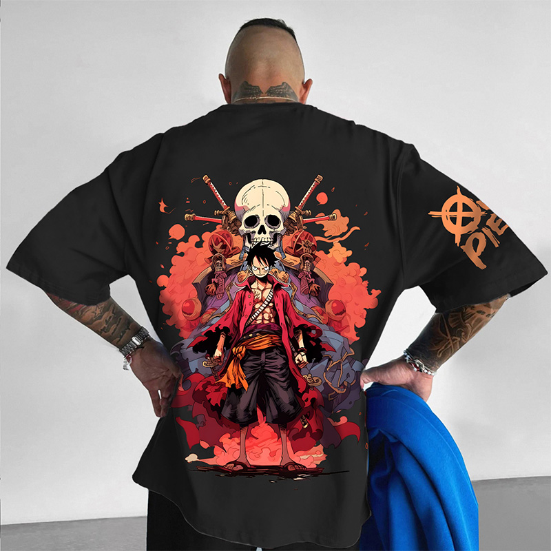 Unisex Anime Inspired Vintage T-Shirt丨