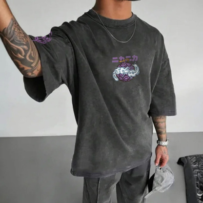Unisex Anime Inspired Vintage T-Shirt丨