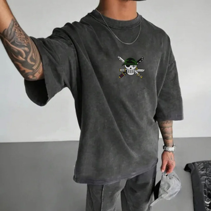 Unisex Anime Inspired Vintage T-Shirt丨