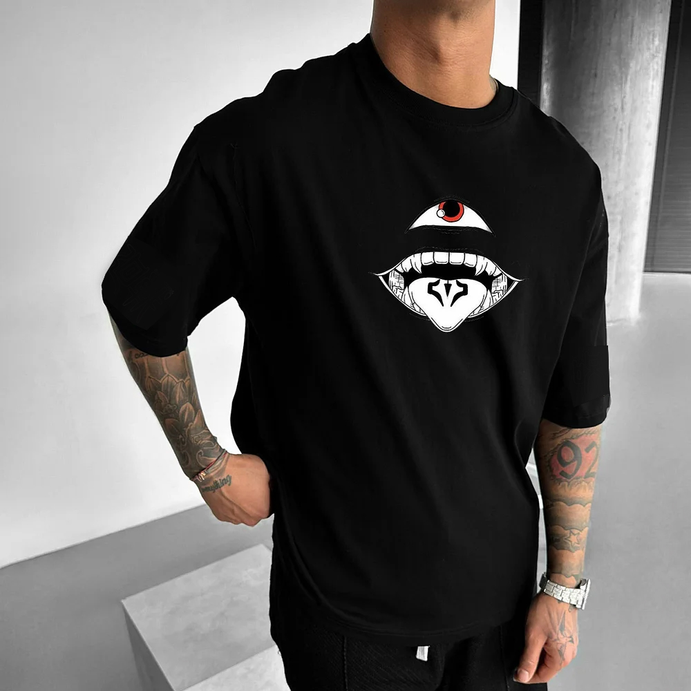 Unisex Casual Anime Ryomen Sukuna Print T-shirt-AnimeClothe