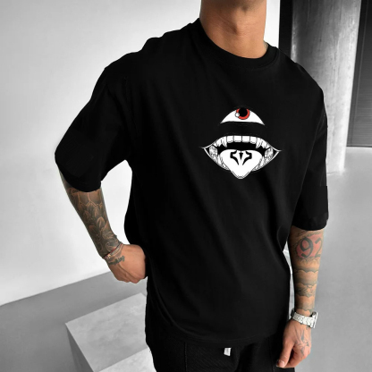 Unisex Casual Anime Ryomen Sukuna Print T-shirt-AnimeClothe