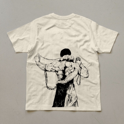 Unisex Oversized Anime Print T-Shirt-AnimeClothe