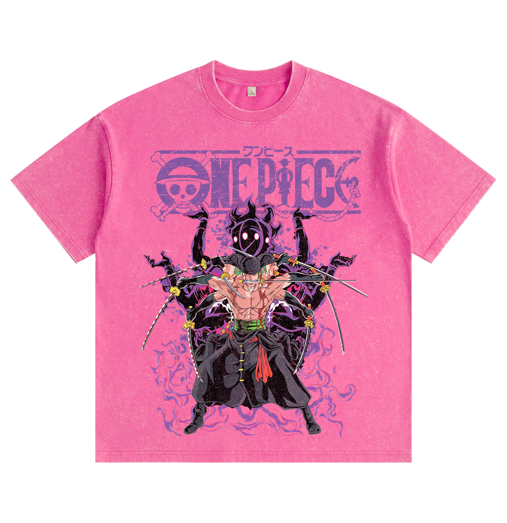 One Piece Zoro NineSword Style Washed T-Shirt