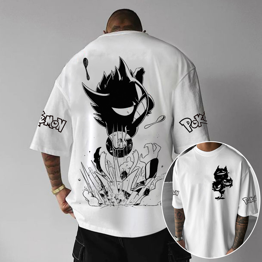 personalized print short-sleeved T-shirt-AnimeClothe