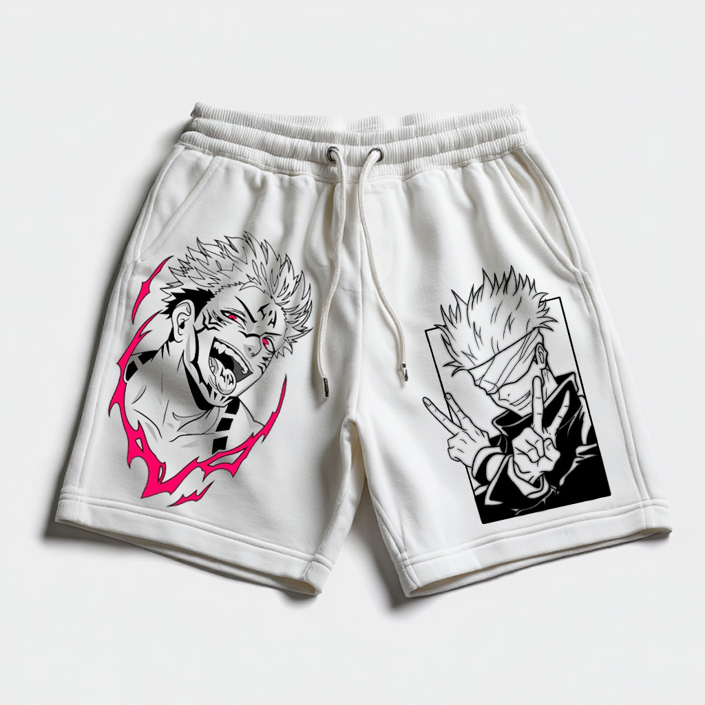 Anime-Inspired Casual Shorts With Character Prints For Summer-AnimeClothe