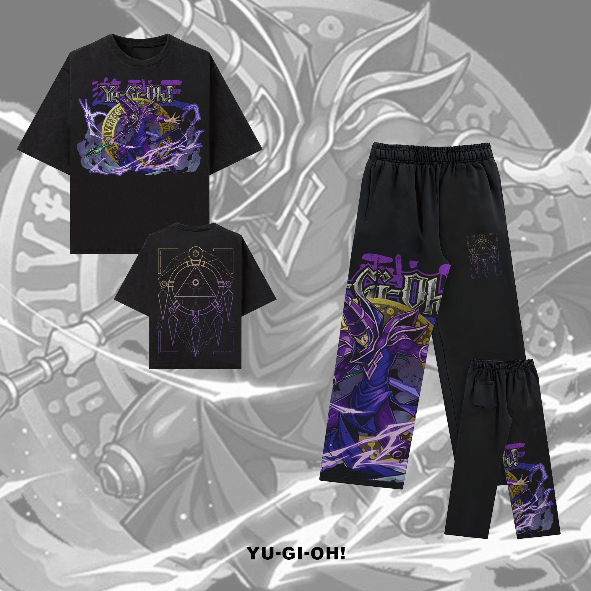 Unisex "Yu-Gi-Oh!" Game Anime Graphic Print T-Shirt Set-AnimeClothe