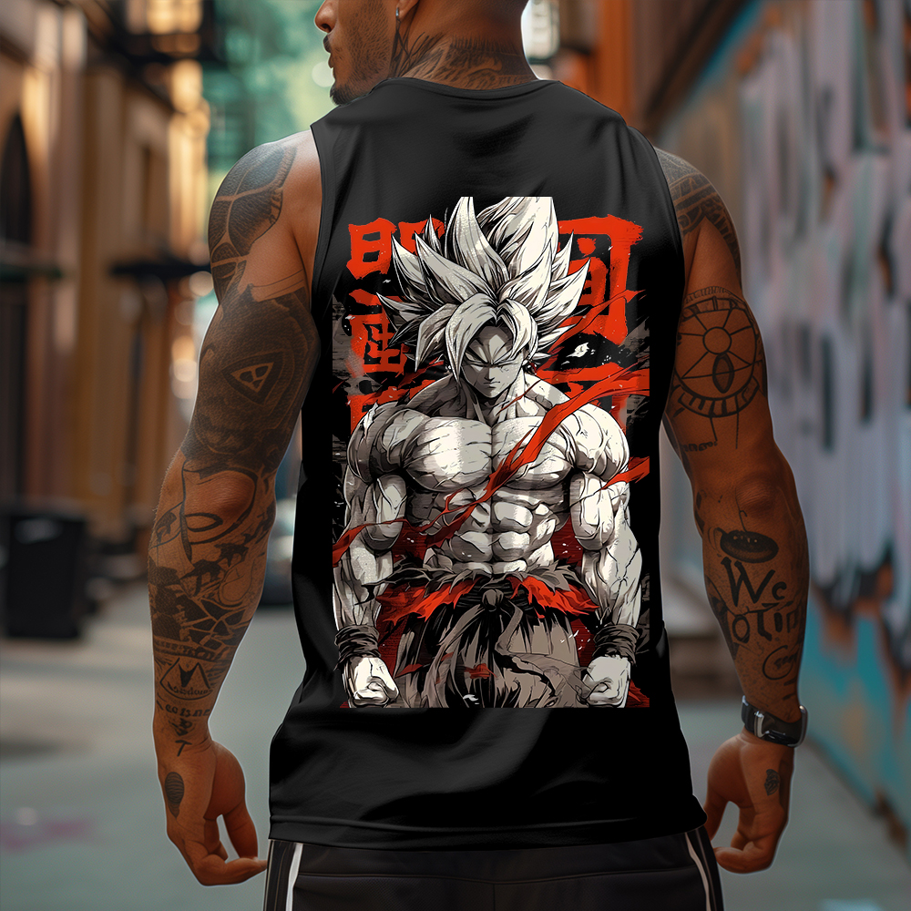 Unisex Anime Graphic Streetwear Vintage Gym Tank Top-AnimeClothe