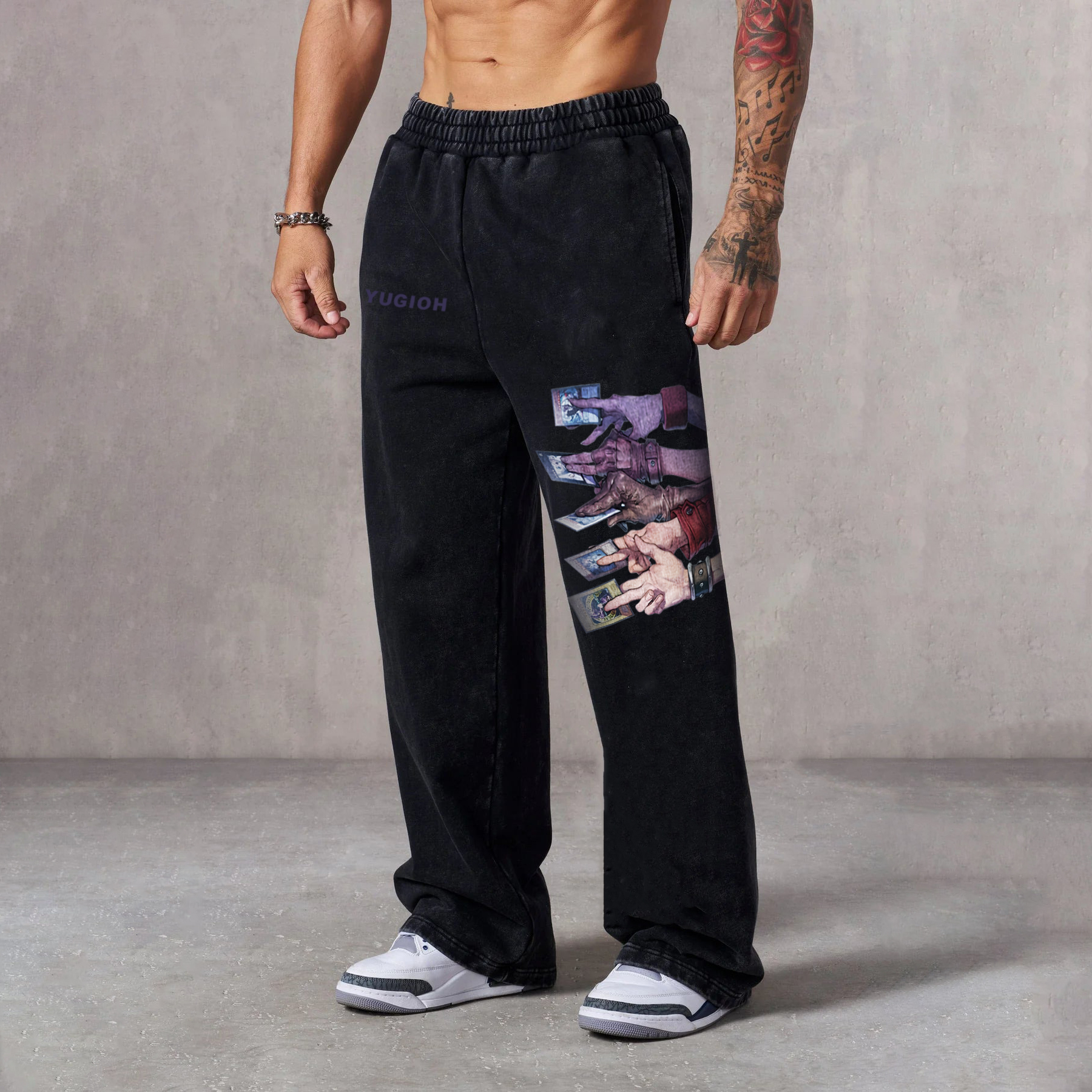 Unisex Anime Style Retro I Pants-AnimeClothe