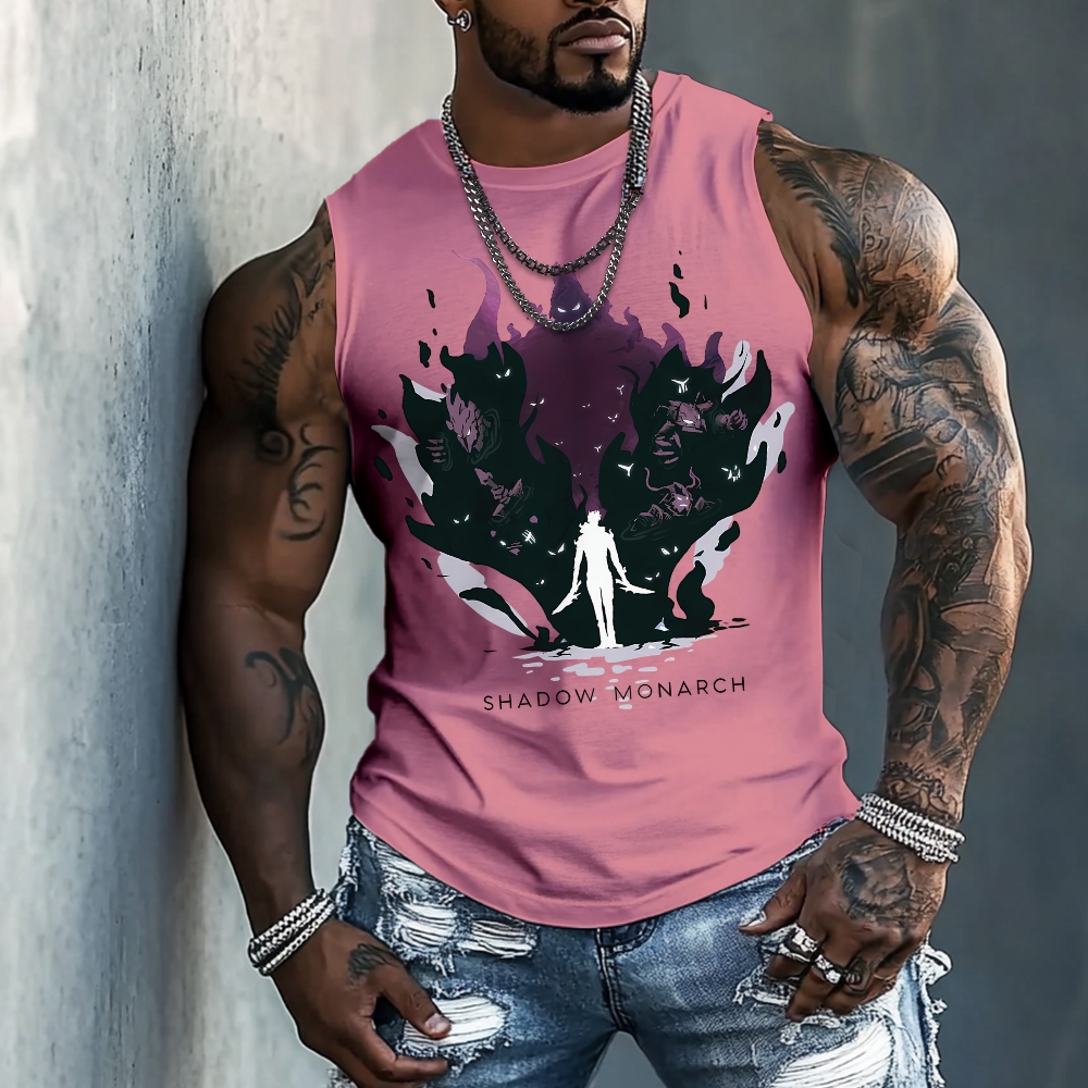 Men's Casual Gym Tank Top-AnimeClothe