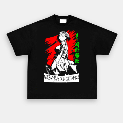 Oversized Unisex Anime Kugisaki Nobara Print T-Shirt-AnimeClothe