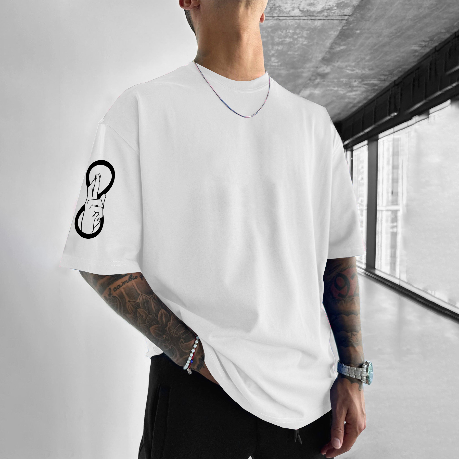 Oversized Jujutsu Kaisen Anime Print T-Shirt-AnimeClothe