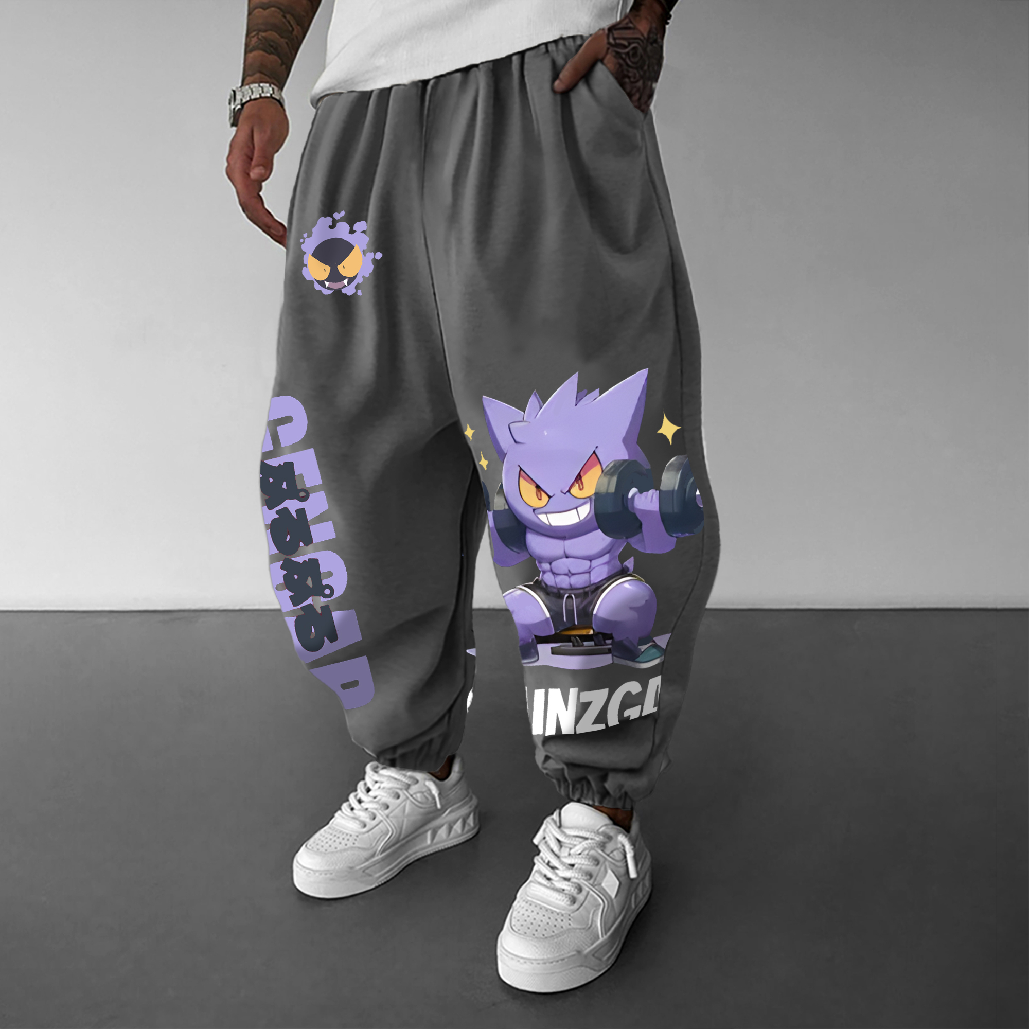 Unisex   Casual Anime Streetwear Pants-AnimeClothe