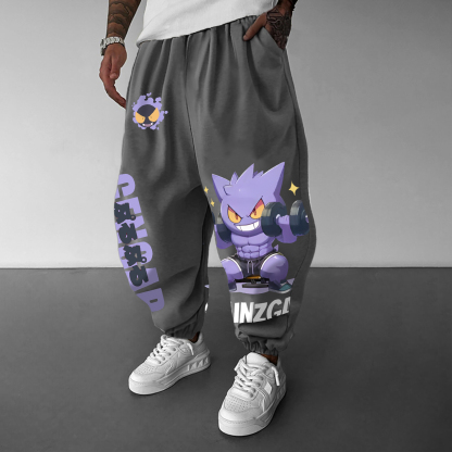 Unisex   Casual Anime Streetwear Pants-AnimeClothe