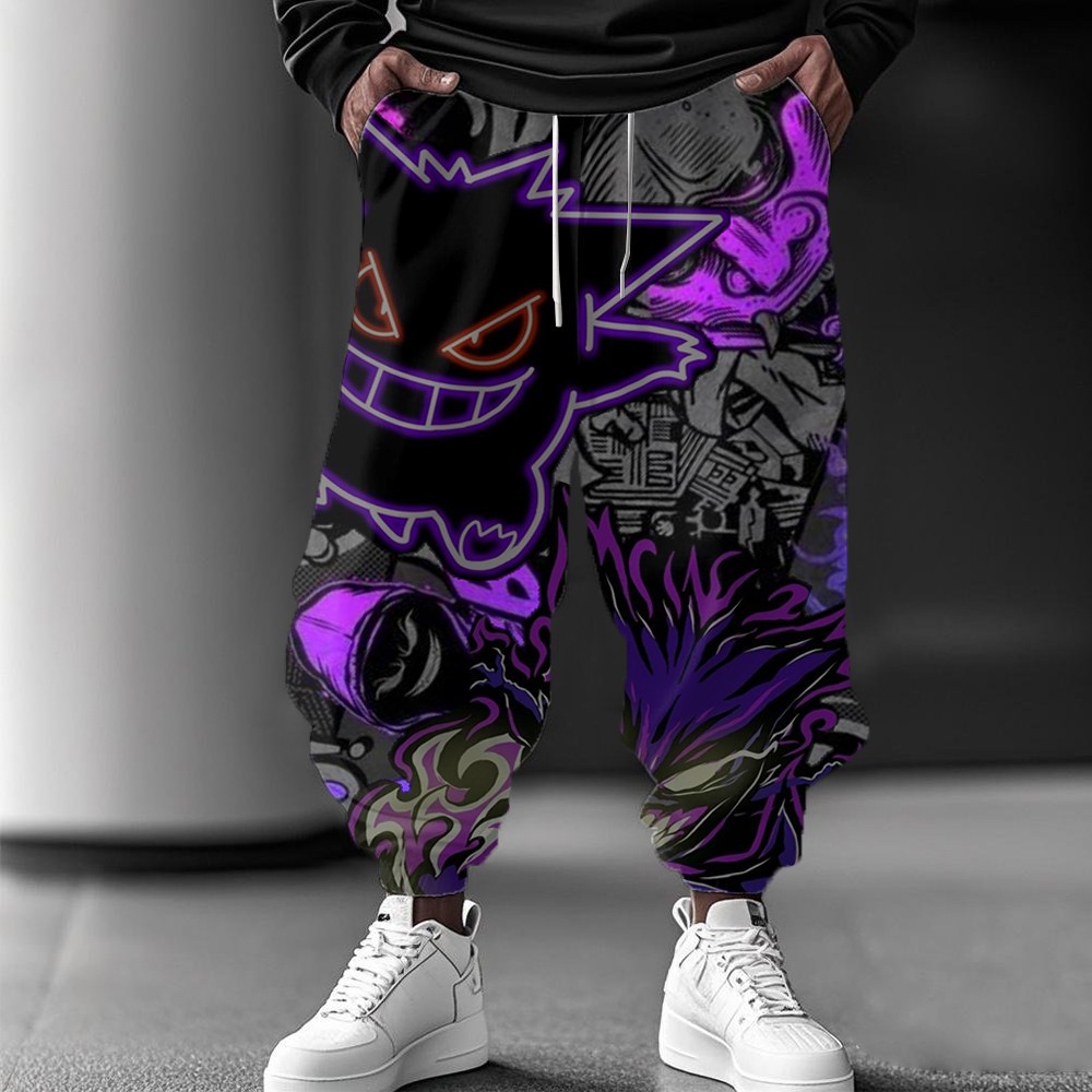 personalized cartoon men's casual trousers-AnimeClothe