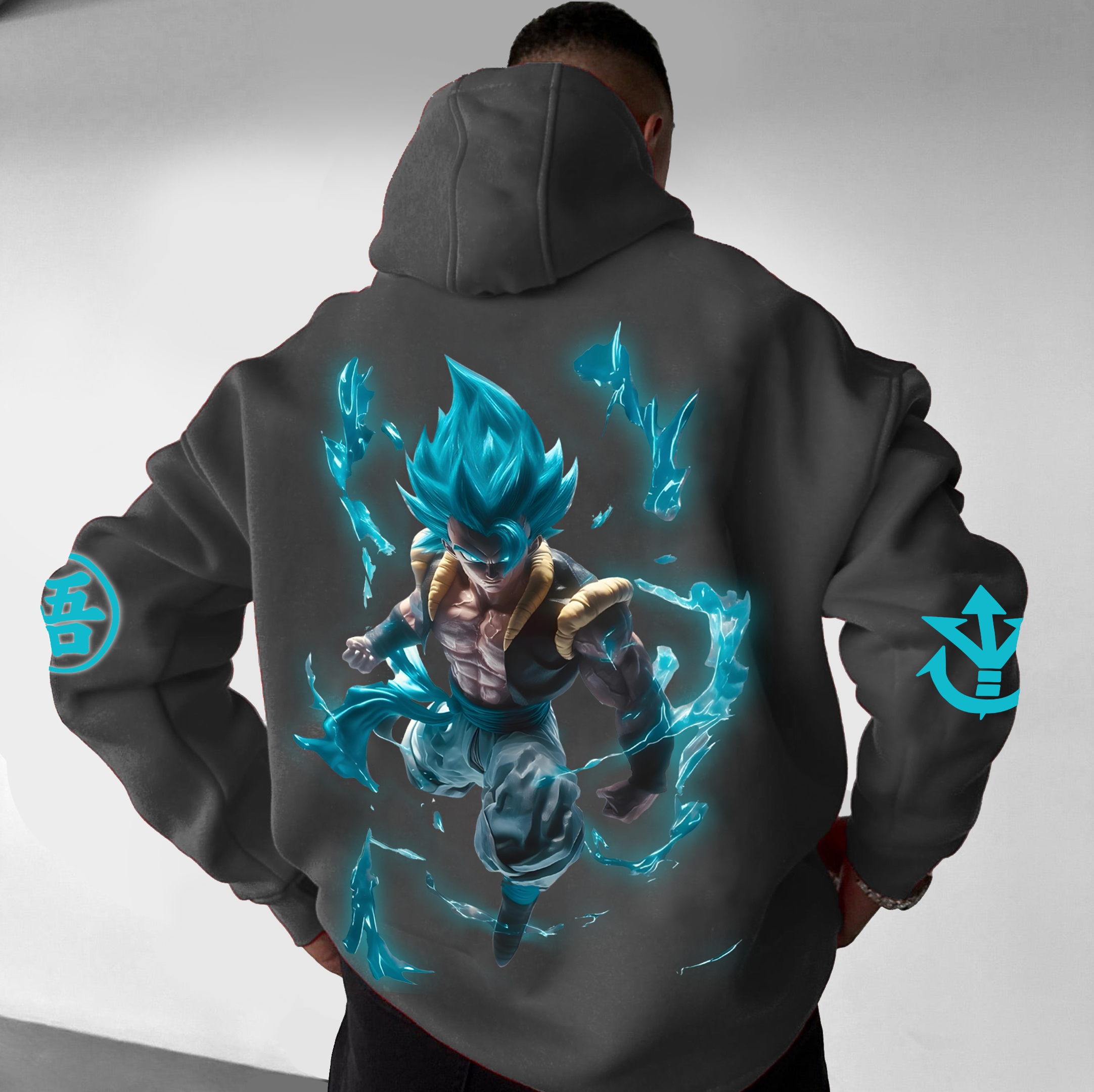 Unisex Anime Print  Casual Oversized Hoodie-AnimeClothe