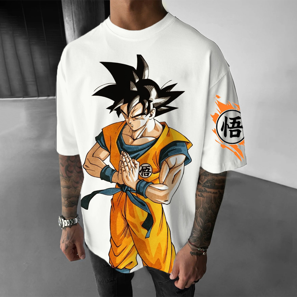 Cartoon Comic Print short-sleeved T-shirt-AnimeClothe