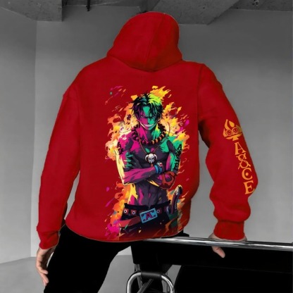 Unisex Anime Graphic Streetwear Vintage Hoodie