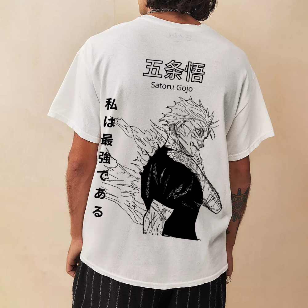 Unisex Oversized Anime Print T-Shirt-AnimeClothe