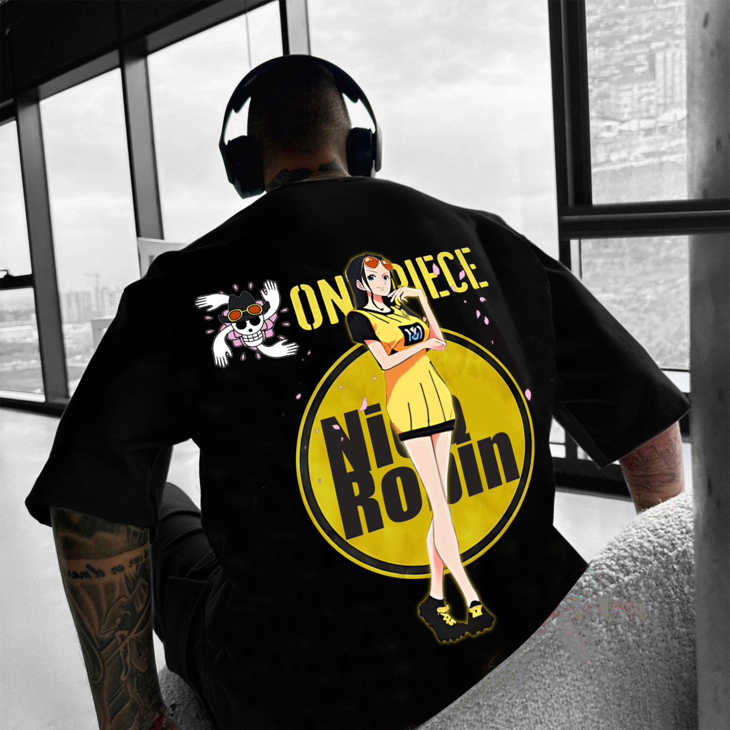 Unisex Vintage T-shirt | Borussia Dortmund x One Piece-AnimeClothe