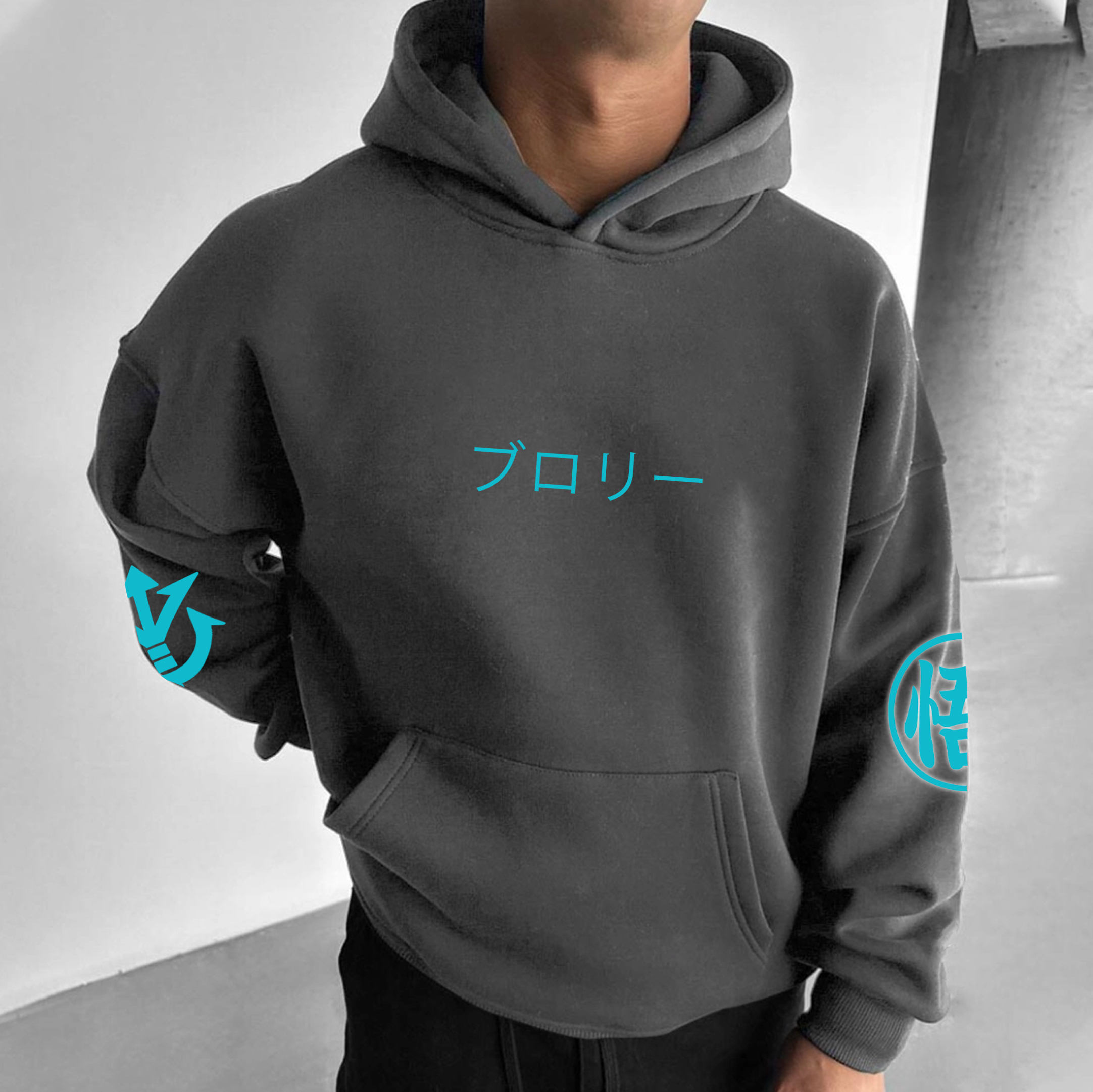 Unisex Anime Print  Casual Oversized Hoodie-AnimeClothe