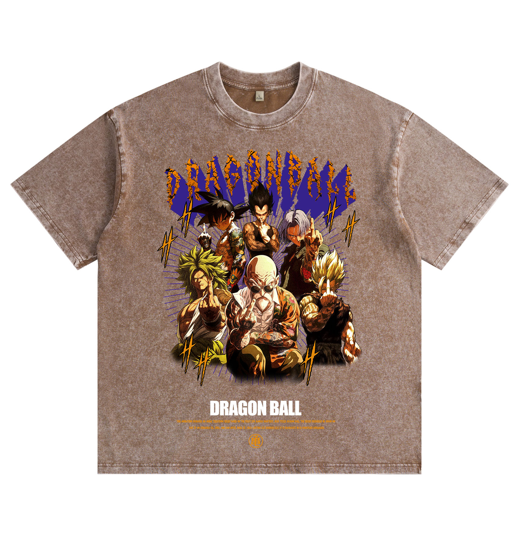 Dragon Ball International Gesture — Washed & Distressed T-Shirt