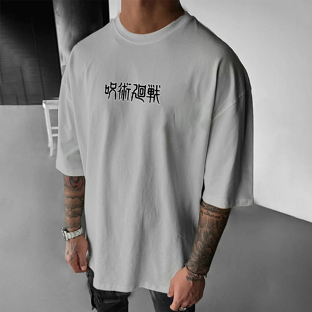 Unisex Oversized Anime Print T-Shirt-AnimeClothe