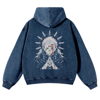 Vintage Washed Hoodie-AnimeClothe