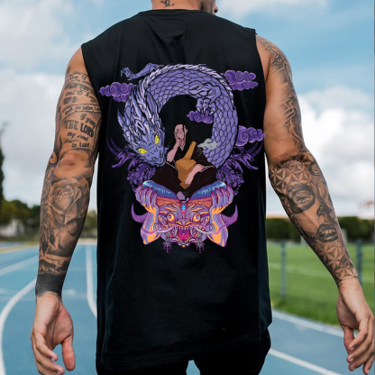 Casual Anime Print Fitness Tank Top-AnimeClothe