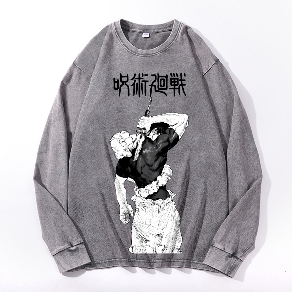 Unisex Oversized Anime Print Long Sleeves T-Shirt-AnimeClothe