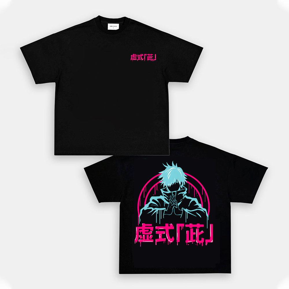 Oversized Unisex Anime Gojo Satoru Print T-Shirt-AnimeClothe