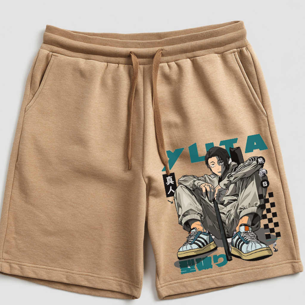 Anime-Inspired Casual Shorts With Character Prints For Summer-AnimeClothe