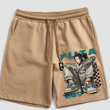 Anime-Inspired Casual Shorts With Character Prints For Summer-AnimeClothe