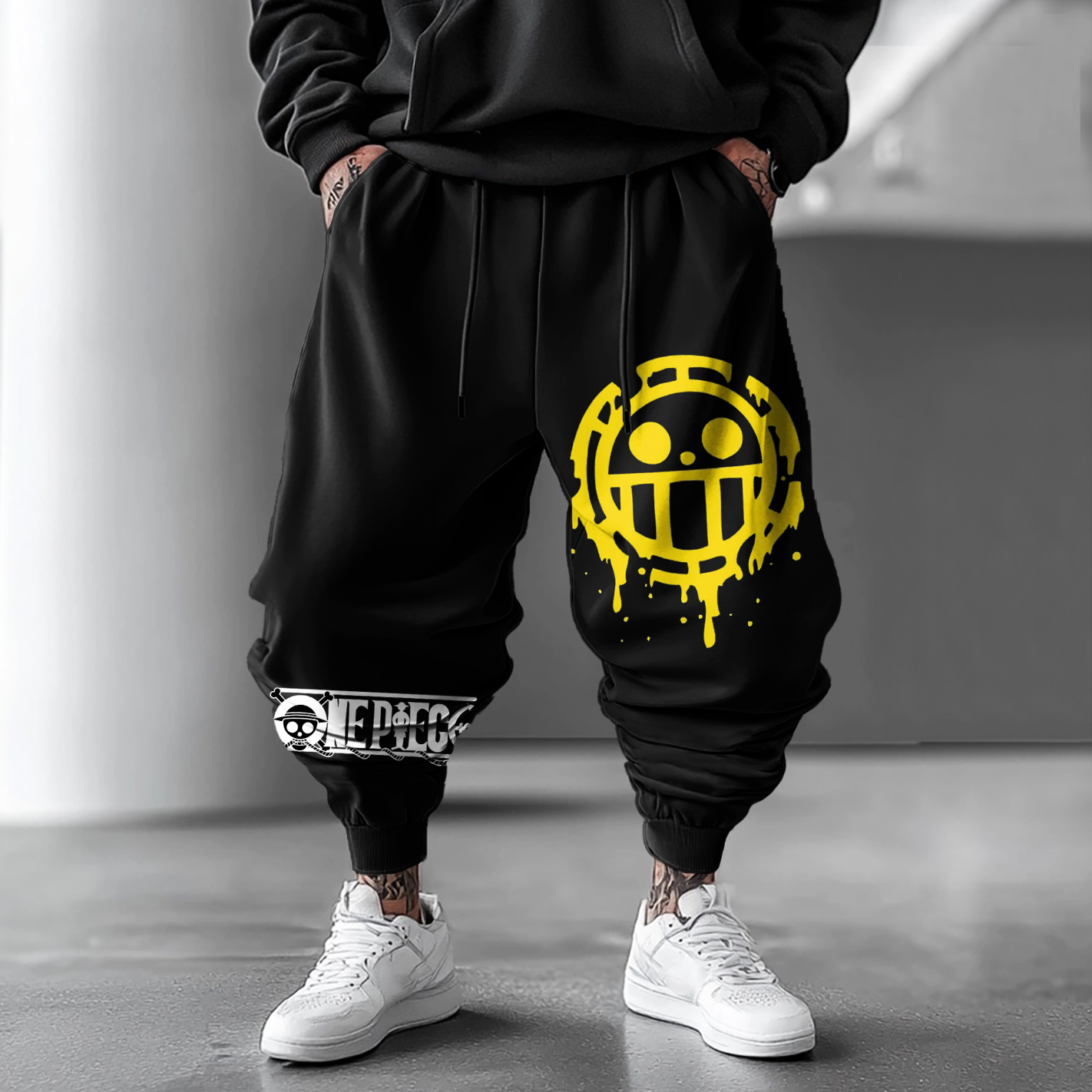 Unisex Anime Graphic Print Casual Oversized Harem Pants-AnimeClothe