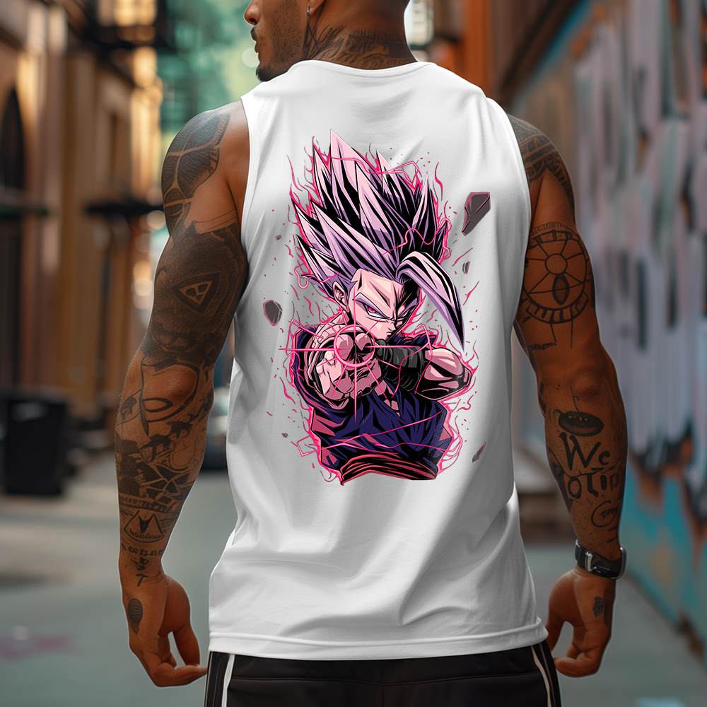 Oversized DB Anime Graphic Design Printed Tank Top-AnimeClothe
