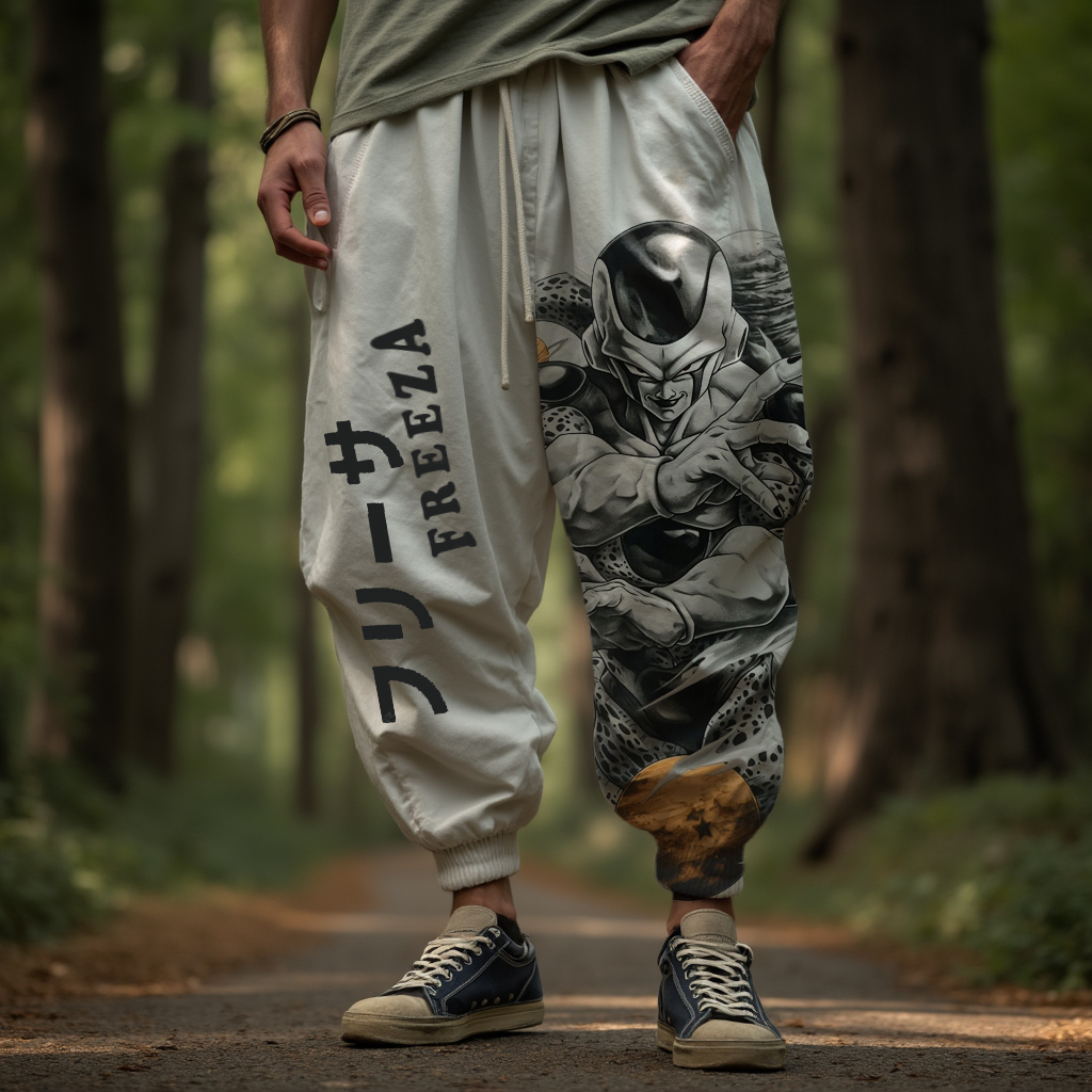 Men's Casual Anime Pencil Pants-AnimeClothe