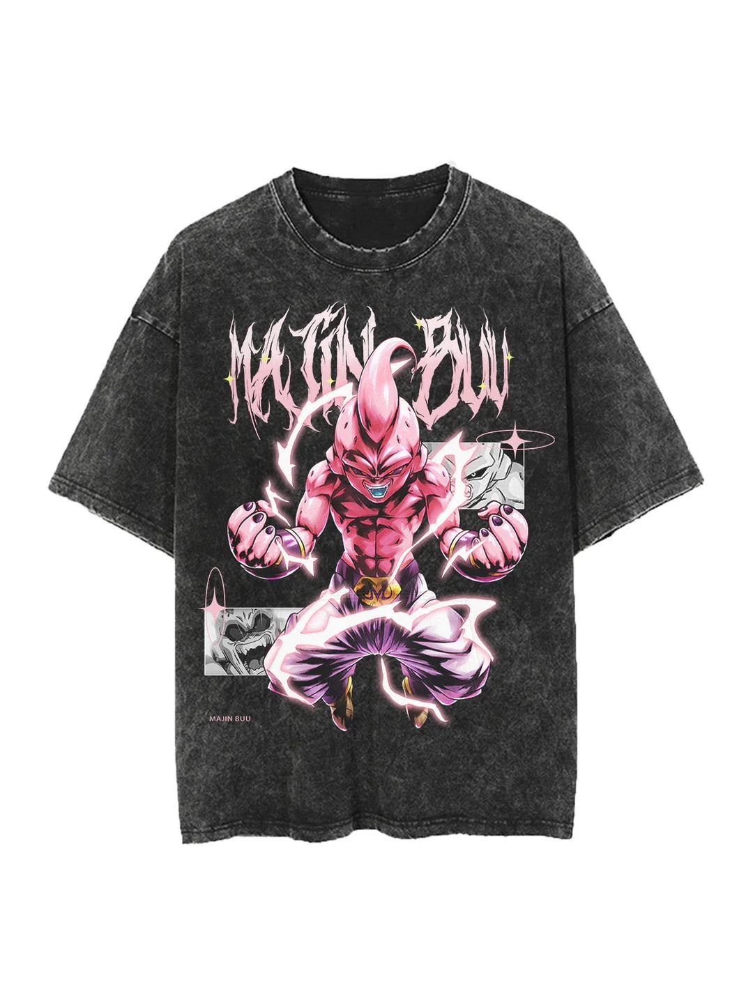 Unisex Anime Graphic Streetwear Vintage Washed T-shirt