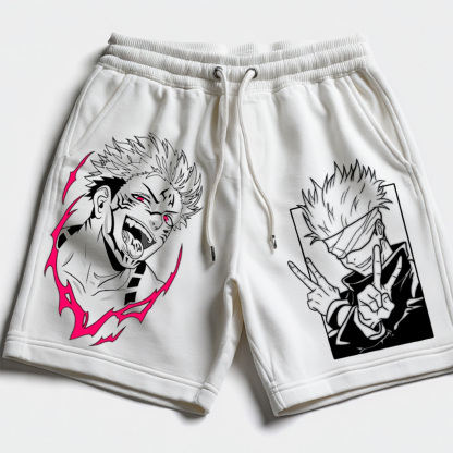 Anime-Inspired Casual Shorts With Character Prints For Summer-AnimeClothe