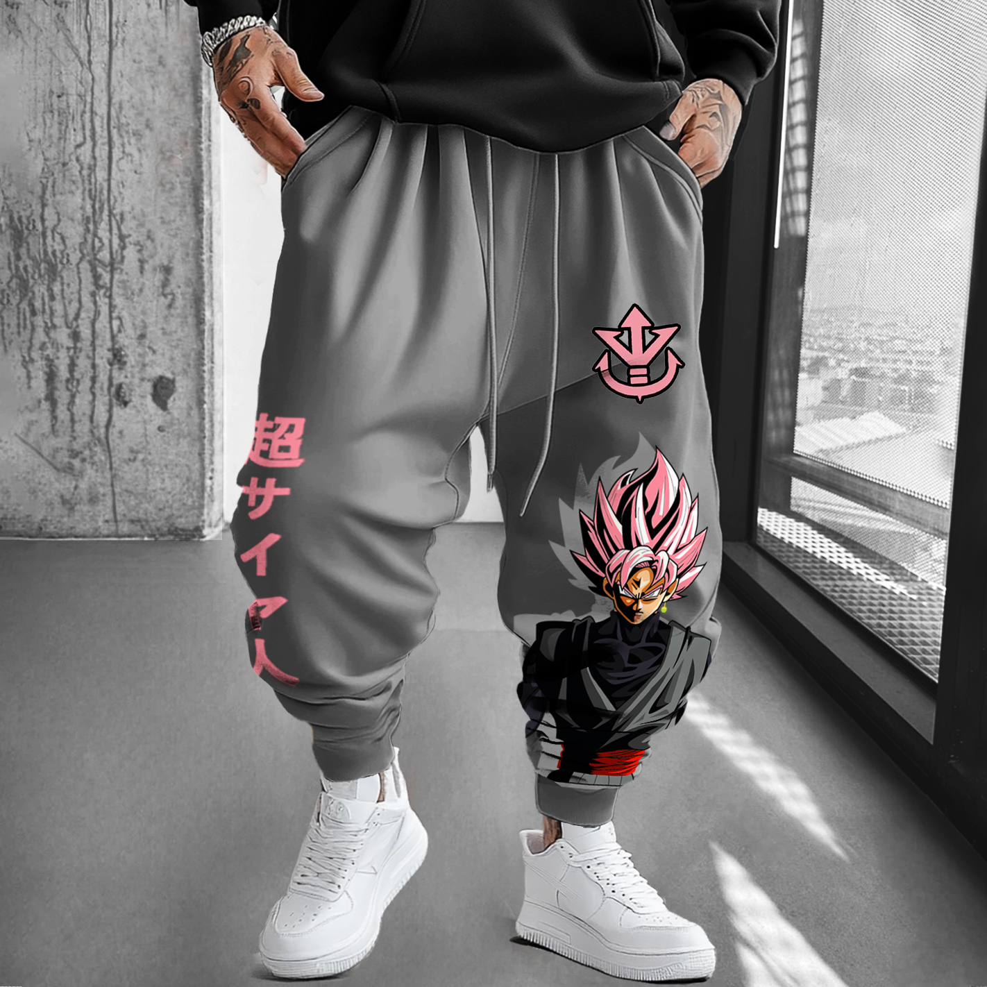 Unisex Oversized Anime Loose Harem Pants-AnimeClothe