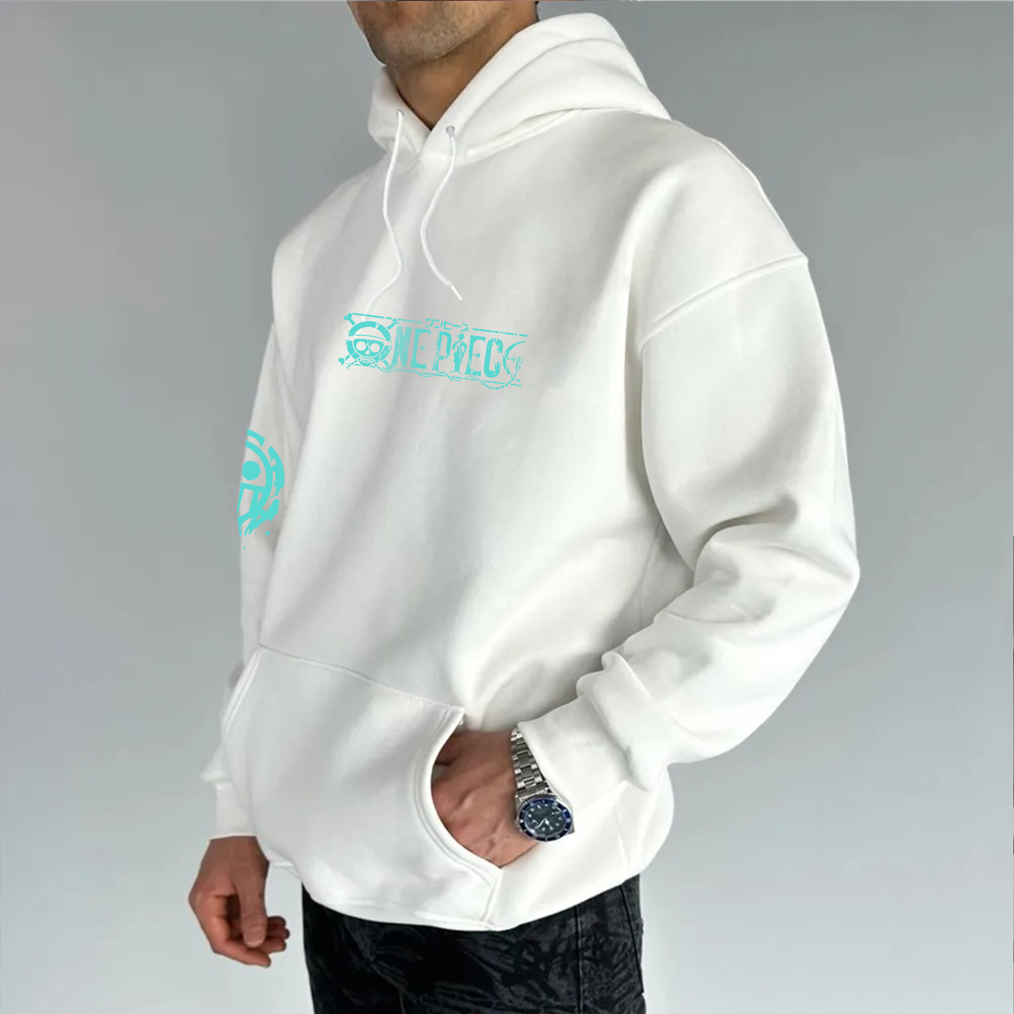 Unisex Oversized Anime Print Hoodie | One Piece-AnimeClothe