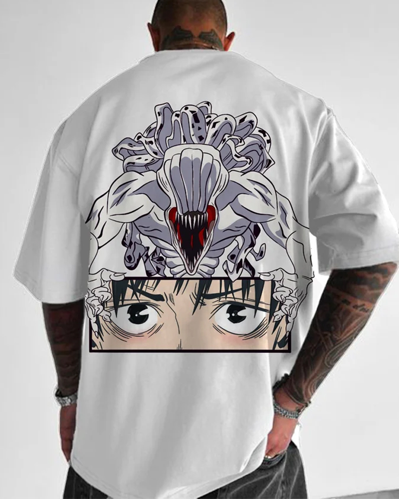 Oversized Anime Personalized Printed T-Shirt-AnimeClothe