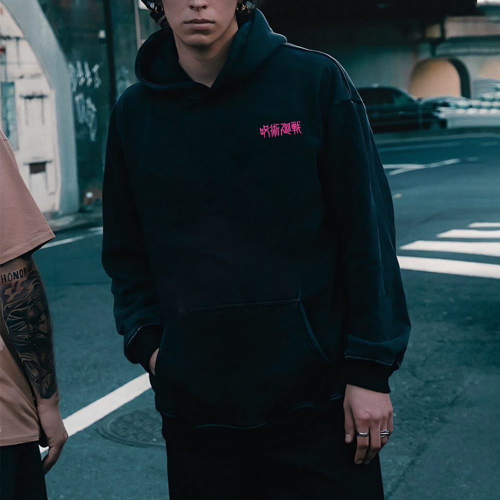 Oversized Unisex Jujutsu Kaisen Anime Print Hoodie-AnimeClothe