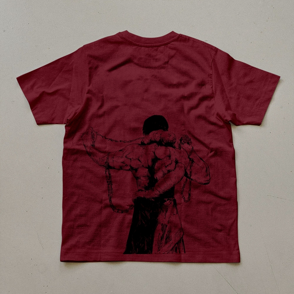 Unisex Oversized Anime Print T-Shirt-AnimeClothe