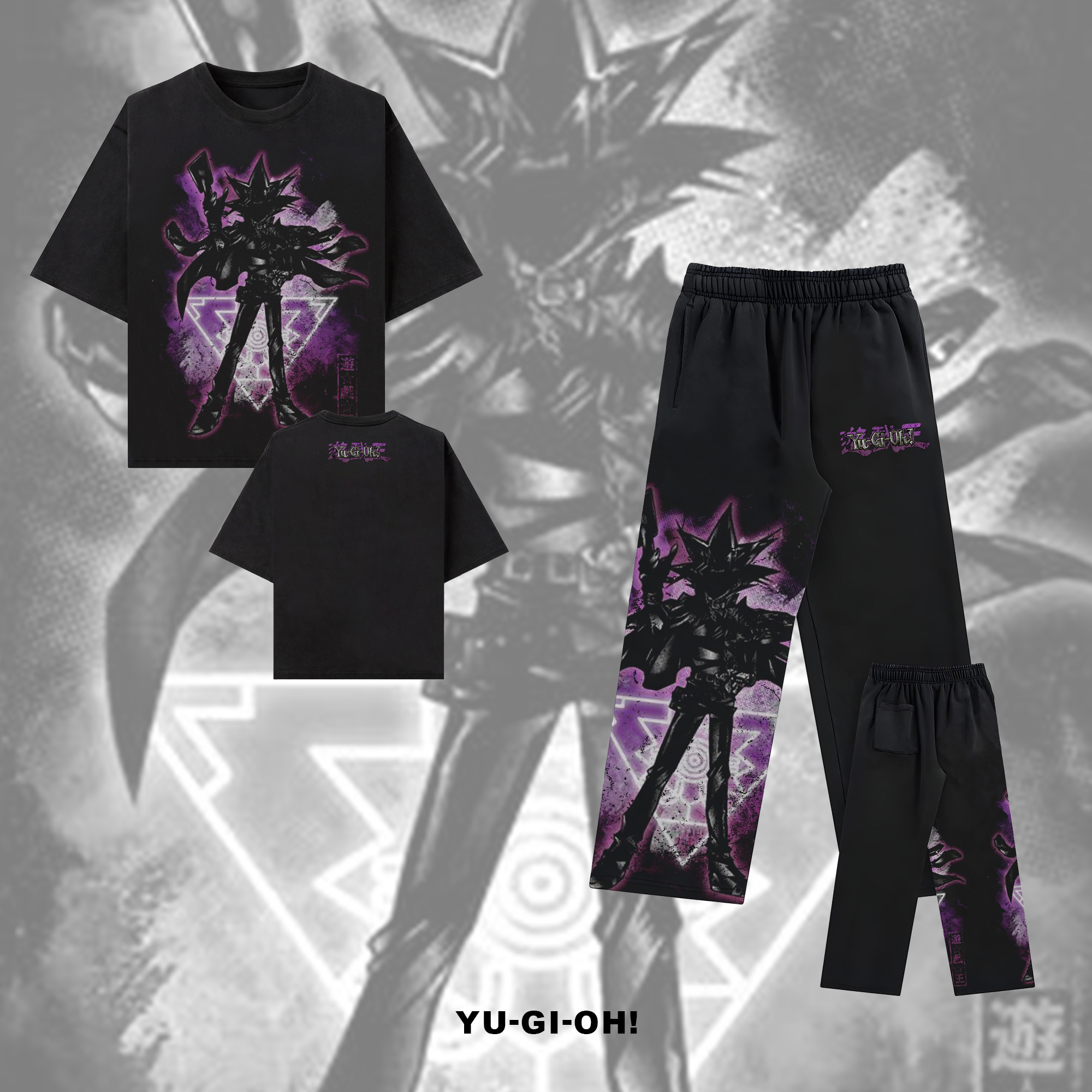Unisex "Yu-Gi-Oh!" Game Anime Graphic Print T-Shirt Set-AnimeClothe