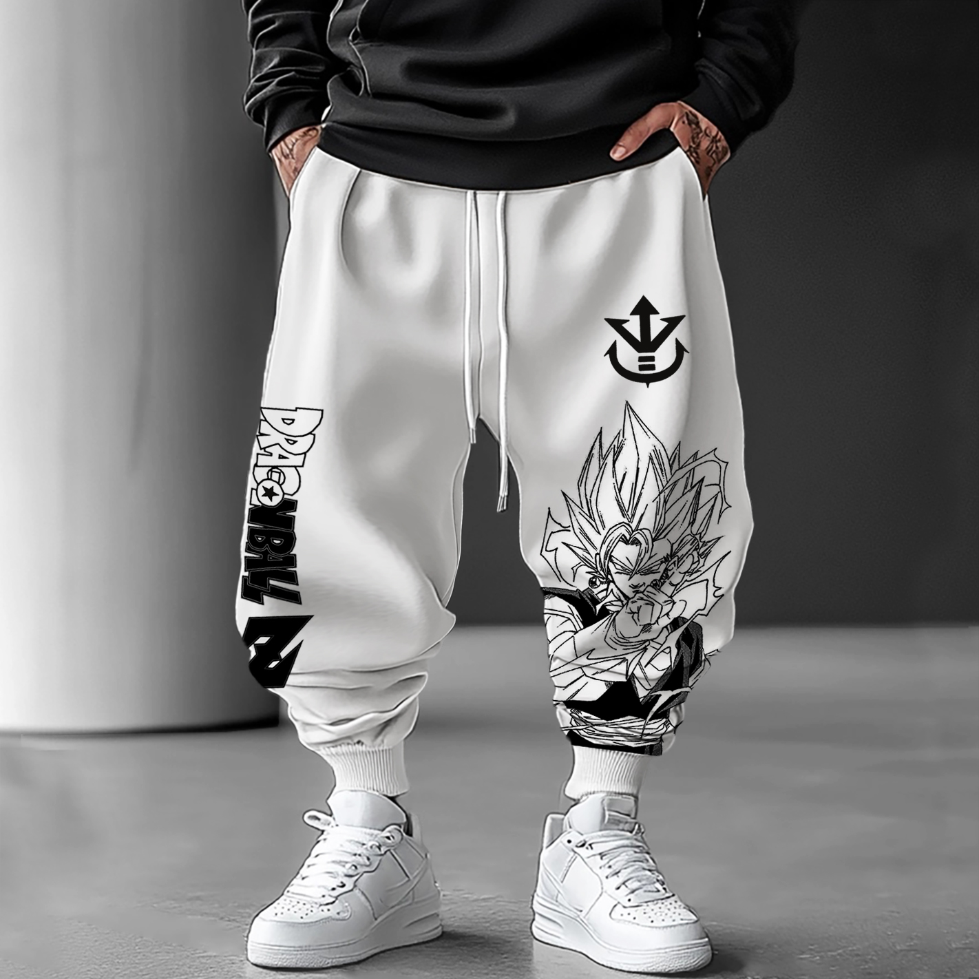 Unisex Anime Printed Casual Loose Harem Pants-AnimeClothe