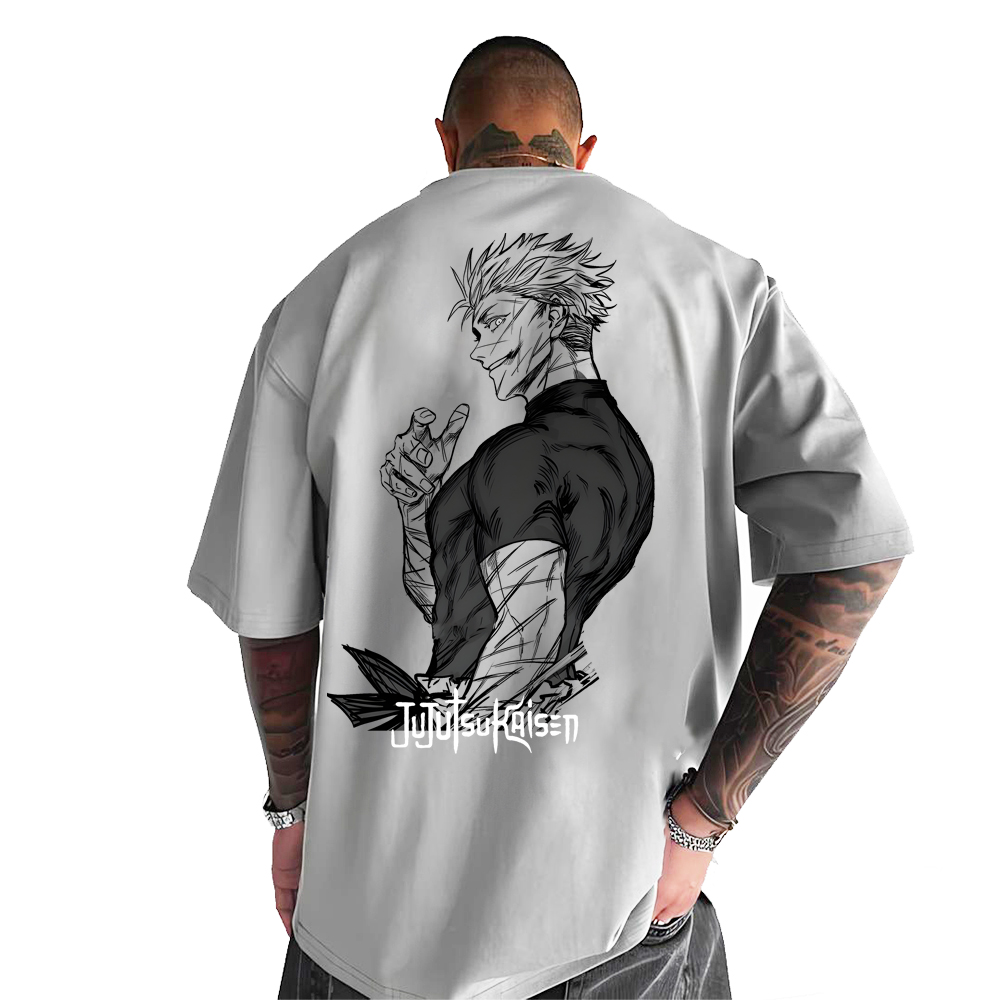 Oversized Casual Anime T-Shirt-AnimeClothe